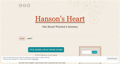 Desktop Screenshot of hansonsheart.wordpress.com