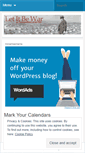 Mobile Screenshot of letitbewar.wordpress.com