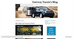 Desktop Screenshot of gatewaytoyota.wordpress.com