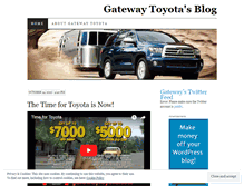 Tablet Screenshot of gatewaytoyota.wordpress.com