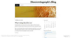 Desktop Screenshot of discoveringsoph.wordpress.com
