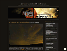 Tablet Screenshot of 2009astronomia.wordpress.com