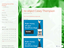 Tablet Screenshot of comingoutofthepantry.wordpress.com