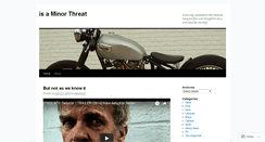 Desktop Screenshot of isaminorthreat.wordpress.com