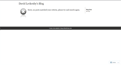 Desktop Screenshot of davidleckenby.wordpress.com