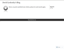 Tablet Screenshot of davidleckenby.wordpress.com