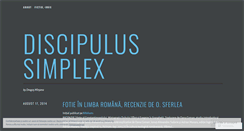 Desktop Screenshot of discipulussimplex.wordpress.com