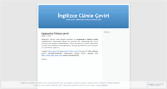 Desktop Screenshot of ingilizcecumleceviri.wordpress.com