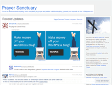 Tablet Screenshot of prayersanctuary.wordpress.com