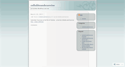 Desktop Screenshot of celluliteandexercise.wordpress.com