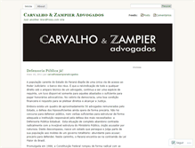 Tablet Screenshot of carvalhoezampieradvogados.wordpress.com