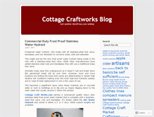 Tablet Screenshot of cottagecraftworks.wordpress.com