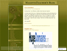 Tablet Screenshot of magentateacher.wordpress.com