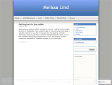 Tablet Screenshot of melissalind.wordpress.com