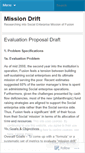 Mobile Screenshot of missiondrift.wordpress.com