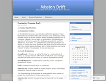 Tablet Screenshot of missiondrift.wordpress.com