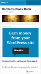 Mobile Screenshot of damiensblackbook.wordpress.com