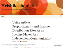 Tablet Screenshot of hrishikeshquick.wordpress.com