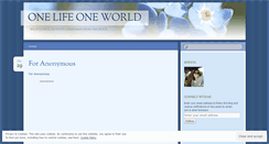 Desktop Screenshot of onelife1world.wordpress.com