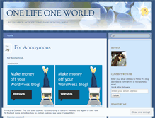 Tablet Screenshot of onelife1world.wordpress.com