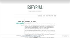 Desktop Screenshot of espyrial.wordpress.com