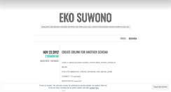 Desktop Screenshot of ekosuwono.wordpress.com