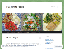 Tablet Screenshot of fiveminutefoodie.wordpress.com