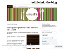 Tablet Screenshot of edibleink.wordpress.com