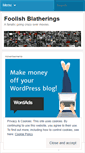 Mobile Screenshot of foolishblatherings.wordpress.com