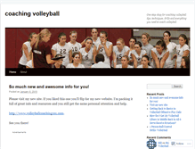 Tablet Screenshot of coachingvolleyball.wordpress.com