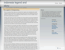 Tablet Screenshot of indonesialegend.wordpress.com