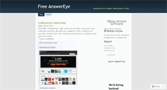 Desktop Screenshot of answereye.wordpress.com