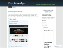 Tablet Screenshot of answereye.wordpress.com
