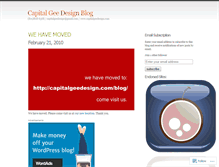 Tablet Screenshot of capitalgeedesign.wordpress.com