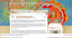 Desktop Screenshot of fromlondonwithlove2011.wordpress.com