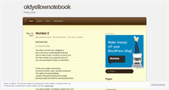 Desktop Screenshot of oldyellownotebook.wordpress.com