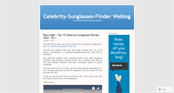 Desktop Screenshot of celebritysunglassesfinder.wordpress.com