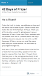 Mobile Screenshot of 42daysofprayer.wordpress.com