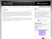 Tablet Screenshot of 42daysofprayer.wordpress.com