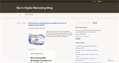 Desktop Screenshot of becmarketingblog.wordpress.com