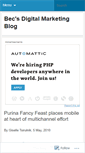 Mobile Screenshot of becmarketingblog.wordpress.com
