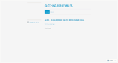 Desktop Screenshot of clothingforfemalesht.wordpress.com