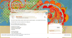 Desktop Screenshot of letters2missb.wordpress.com