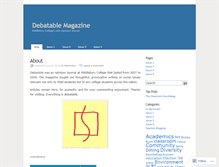 Tablet Screenshot of debatable.wordpress.com