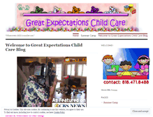 Tablet Screenshot of greatexpectationschildcare.wordpress.com