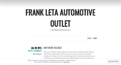 Desktop Screenshot of frankletaoutlet.wordpress.com