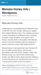 Mobile Screenshot of manukahoneyinfo.wordpress.com