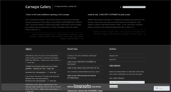 Desktop Screenshot of carnegiegallery.wordpress.com