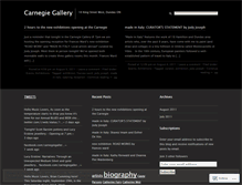 Tablet Screenshot of carnegiegallery.wordpress.com