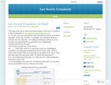 Tablet Screenshot of lawsocietycomplaints.wordpress.com